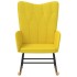 Silla mecedora de tela amarillo