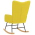 Silla mecedora de tela amarillo