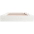 Estructura de cama madera maciza blanco 100x200