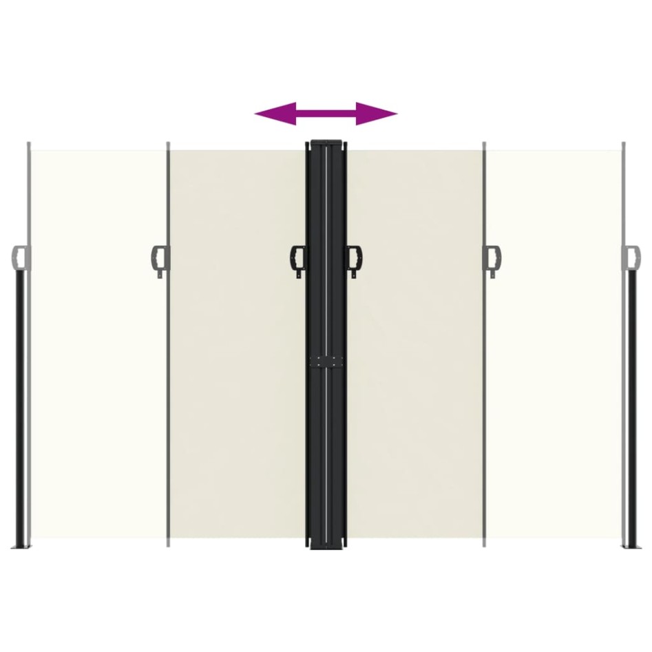 Toldo lateral retráctil crema 220x600