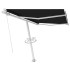 Toldo de pie manual retráctil gris antracita 350x250