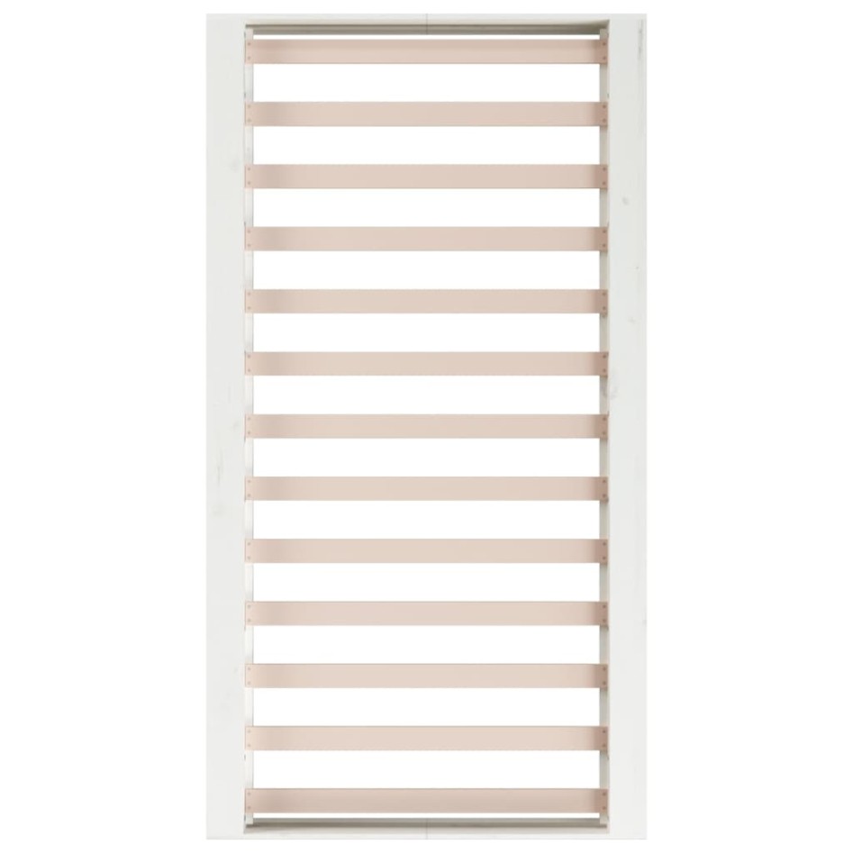 Estructura de cama madera maciza blanco 100x200