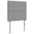 Cama box spring con colchón tela gris claro 80x200