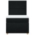 Cama box spring con colchón tela negro 80x200