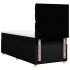 Cama box spring con colchón tela negro 80x200