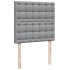 Cama box spring con colchón tela gris claro 80x200