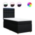 Cama box spring con colchón tela negro 80x200
