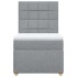 Cama box spring con colchón tela gris claro 90x190