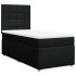 Cama box spring con colchón tela negro 90x190