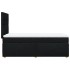 Cama box spring con colchón tela negro 90x190