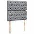 Cama box spring con colchón tela gris claro 90x190