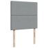 Cama box spring con colchón tela gris claro 90x200