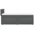 Cama box spring con colchón tela gris oscuro 90x200