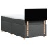 Cama box spring con colchón tela gris oscuro 90x200