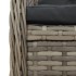 Set comedor de jardín 3 piezas con cojines ratán sintético