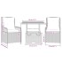 Set comedor de jardín 3 piezas con cojines ratán sintético