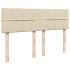 Cama box spring con colchón tela color crema 140x190