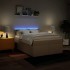 Cama box spring con colchón tela color crema 140x200