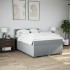 Cama box spring con colchón tela gris claro 160x200