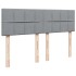 Cama box spring con colchón tela gris claro 160x200