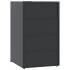 Cobertizo para 3 cubos de basura acero antracita 207x79x117