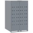 Cobertizo de 3 contenedores de basura acero gris 207x79x117