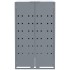 Cobertizo de 3 contenedores de basura acero gris 207x79x117