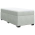 Cama box spring con colchón terciopelo gris claro 90x190