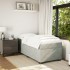 Cama box spring con colchón terciopelo gris claro 90x190