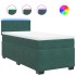 Cama box spring con colchón terciopelo verde oscuro 90x190