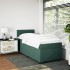 Cama box spring con colchón terciopelo verde oscuro 90x190
