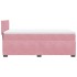Cama box spring con colchón terciopelo rosa 80x200