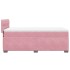 Cama box spring con colchón terciopelo rosa 80x200