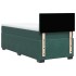 Cama box spring con colchón terciopelo verde oscuro 80x200