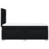Cama box spring con colchón tela negro 90x190