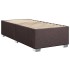 Cama box spring con colchón tela marrón oscuro 90x190