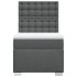 Cama box spring con colchón tela gris oscuro 100x200