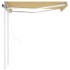 Toldo automático LED sensor de viento amarillo blanco 3,5x2,5