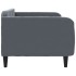 Sofá cama sin colchón terciopelo gris oscuro 90x200