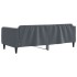Sofá cama sin colchón terciopelo gris oscuro 90x200