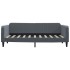 Sofá cama terciopelo gris oscuro 90x190