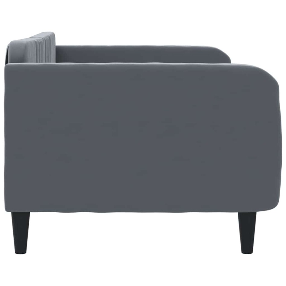 Sofá cama terciopelo gris oscuro 90x190