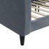 Sofá cama terciopelo gris oscuro 90x190