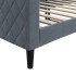 Sofá cama terciopelo gris oscuro 80x200