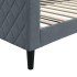 Sofá cama sin colchón terciopelo gris oscuro 100x200