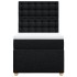 Cama box spring con colchón tela negro 100x200