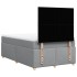 Cama box spring con colchón tela gris claro 120x200
