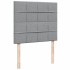 Cama box spring con colchón tela gris claro 120x200