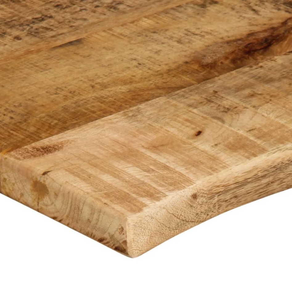 Tablero de mesa borde natural madera maciza mango 110x60x2,5
