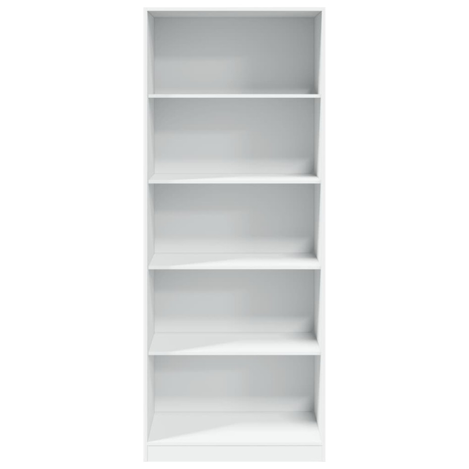 Armario de madera de ingeniería blanco 80x50x200